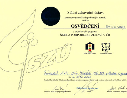 Jsme Školou podporující zdraví